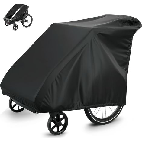 Garaje plegable para remolque de bicicleta, funda universal Oxford 210D para remolque de bicicleta, funda impermeable para remolque de bicicleta con protección UV, accesorios para fundas de remolque d