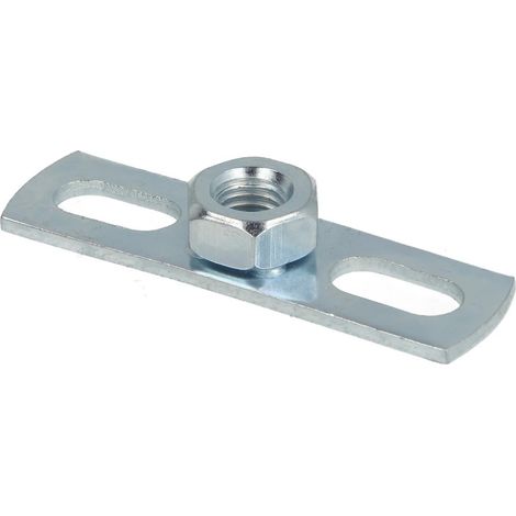 Plaque de base galvanisée M10 120 x 40 x 4 mm
