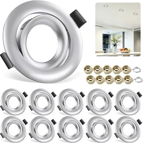 Supports de Spot GU10 Nickel, 70–80 mm (1/5)
