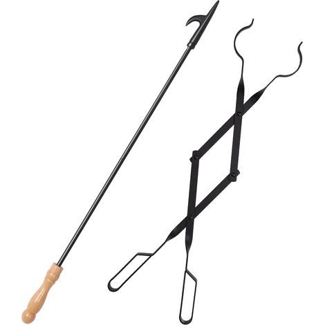 Vakuum-Ensembles d'outils de cheminée, ensemble d'outils de cheminée, ensemble de pinces à incendie, ensemble de compagnon de feu, kit d'outils de feu, accessoires de cheminée pour brûleur, tisonnier, (1/5)