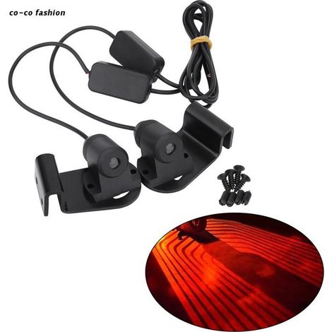 (Rouge)517B Projecteur lumineux sans fil personnalisé avec logo ailes d'ange pour portière de voiture (1/4)