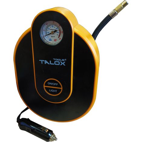 Talox Minikompressor zum Aufpumpen mit 12V-Autoanschluss und 3 Düsen 690003