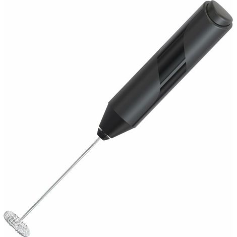 Mousseur à lait Électrique, Mousseur à lait Noir,Fouet mousseur électrique avec Moteur 14000 RPM, (1/5)