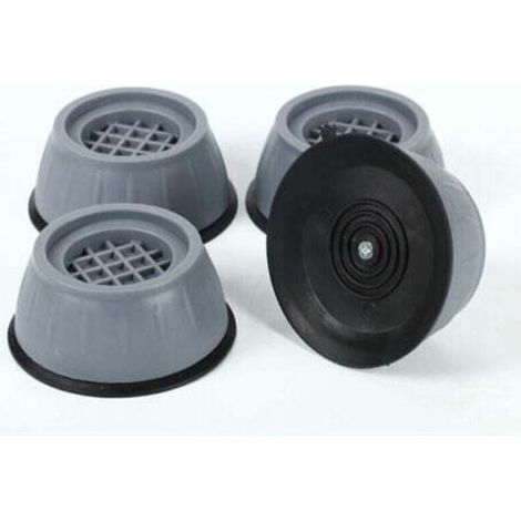 Lot de 4 patins antidérapants et absorbants pour machine à laver, rehausseur de 8 cm, base de tambour de réfrigérateur universelle et résistante (1/4)