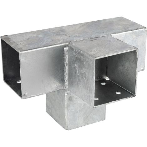 Wovar – Connexion d'angle de pergola pour poteaux 7 x 7 cm – 12 trous de vis – Compatible avec vis aggloméré galvanisées 6 x 50 mm
