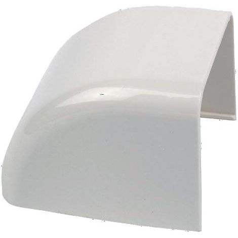 Embout de finition blanc pour goulotte 80x60 mm - EID