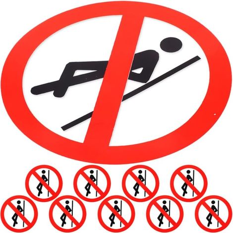 10 Pièces Panneaux de Sécurité D'atelier Autocollants 5x5 Cm Adhésifs en Pvc pour Zones à Équipements Dangereux (1/5)