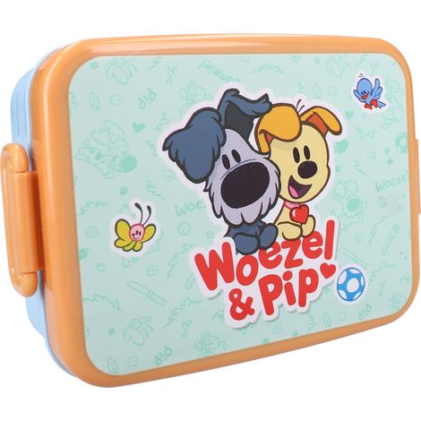 Woezel & Pip Brotdose – Fröhliche Lunchbox in Blau mit Woezel & Pip Aufdruck (1/5)