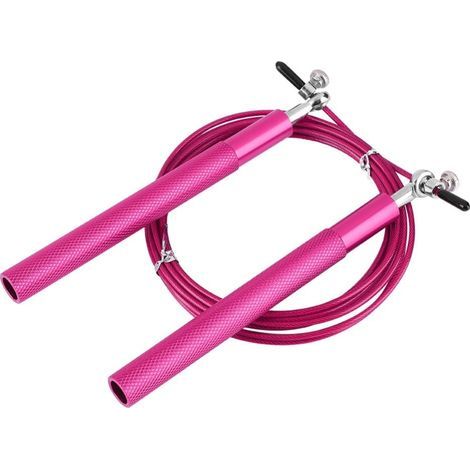 Das Kabel ist aus roséfarbenem Aluminium gefertigt, das Kabel ist aus verstellbarem Stahl und kann für Cardio- und Trainingssportarten verwendet werden (1/5)