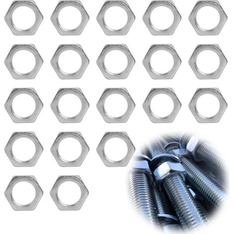 20 Écrous Hexagonaux Plats M10x1 SW12, Galvanisés (1/5)