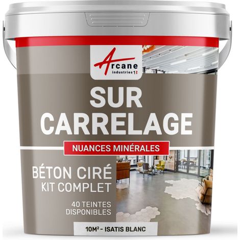 KIT KUNSTHARZBETON FÜR FLIESEN - Isatis-Weiß - kit 10 m2 (2 couches)