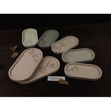 Moule en silicone époxy pour plateau en résine, idéal pour les tasses, les fruits, les bonbons et les vases de rangement. (1/5)