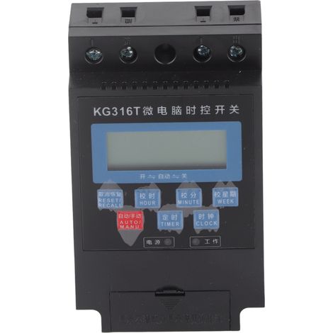 Interrupteur horaire hebdomadaire 220V, programmateur micro-ordinateur marche/arrêt, relais temporisé 20A, contrôle automatique. (1/5)