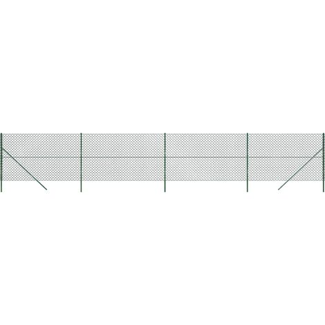 Maison Exclusive - Maschendrahtzaun Grün 1,6x10 m