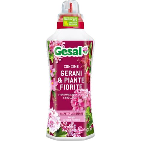 CONCIME LIQUIDO GERANI E PIANTE FIORITE 750ML GESAL