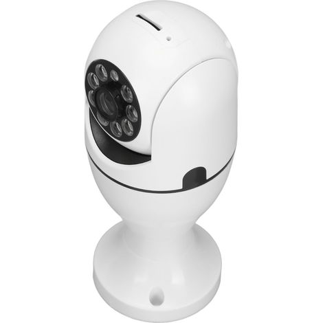 Caméra ampoule WiFi 1080p avec détection de mouvement, alarme, communication bidirectionnelle, vision nocturne, 110-240 V (1/4)