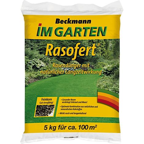 Beckmann Rasofert® Rasendünger 5 kg Langzeitwirkung Depotwirkung Schnellwirkung