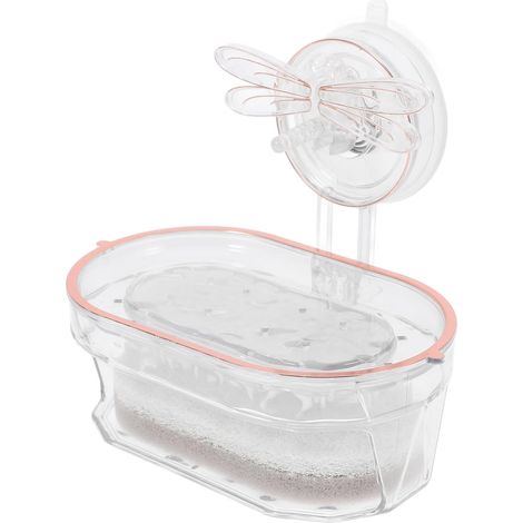 Suction Cup Wall Mounted Soap Dish Removable Drainer for Bar