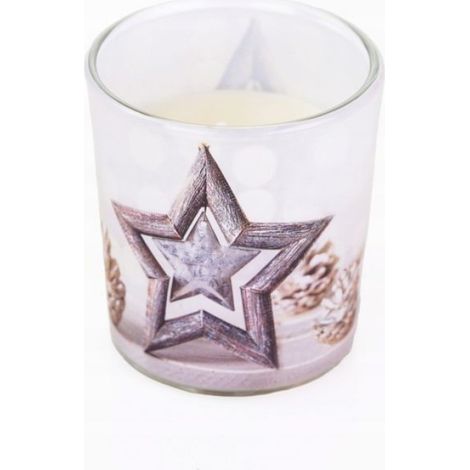 Bougie Parfumée - Verre - Vanille Fève Tonka - Pour Intérieur - 7,8 cm x 7,2 cm - 22 Heures - 1 Pièce (1/5)