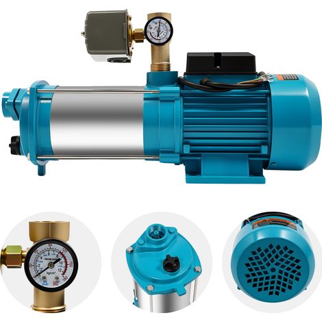 Pompe à Eau Périphérique Centrifuge électrique Industriel 1300 W 220V pour Eau Propre, Adaptée au Réservoir de Ferme de Jardin d'étang Maison (1/5)