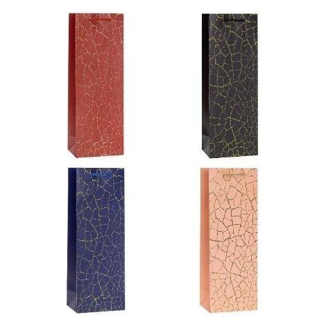 Dekorativer Flaschenbeutel 12x36x9cm, Rosettenmuster