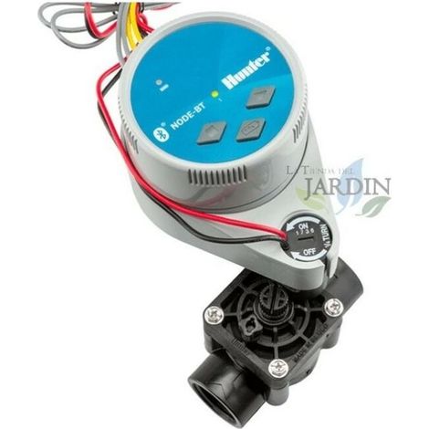 Programmateur d'arrosage à piles Hunter NODE-BT-100 + Électrovanne d'arrosage PGV100 9V 1'' (1/2)