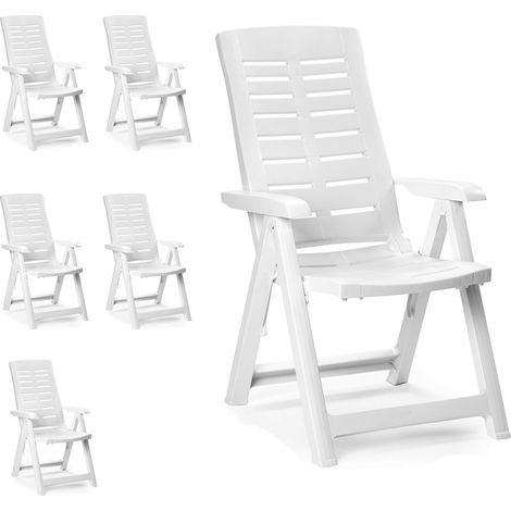 6 Stück Klappstuhl Kunstoff Yuma Weiß-DYUM040BI-6 (1/3)
