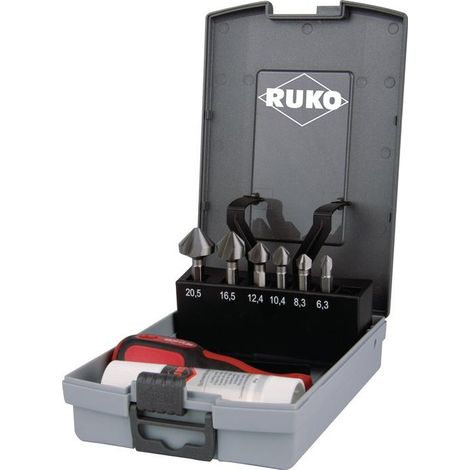 RUKO Jeu d'embouts coniques à chanfreiner ( 4000867546 ) 8 pièces taille 6,3-20,5 mm Cassette plastique (1/3)