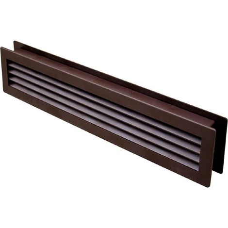 GRIGLIA AEREAZIONE MM 480X98 PLASTICA MARRONE