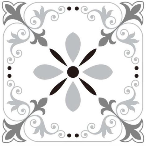 Autocollants de sol - 20 x 20 cm - Blanc - Revêtement de sol PVC - Autocollants antidérapants pour carrelage - Lot de 10 - Imperméables - Pose facile (1/5)
