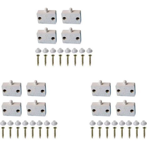 12 Pièces Séries Interrupteur de Porte D'Armoire Interrupteur de Lampe D'Armoire Tiroirs Ouverts Sur la Porte Fermée Applicable à 12 V 24 V 110 V (1/4)