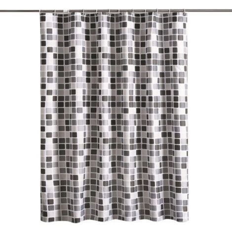 Shower Curtain 200 x 220 cm (W x H), Anti-Mold, Antibacterial, Water-Repellent, Soft Polyester Fabric (1/4)