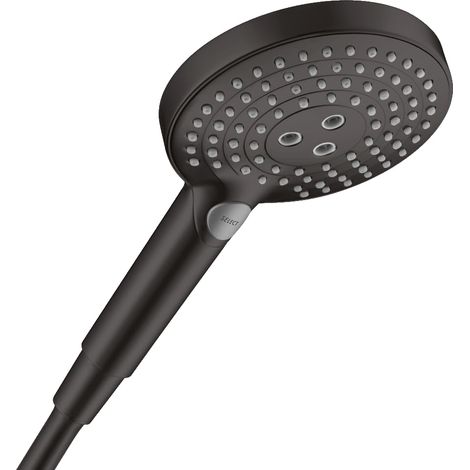 Hansgrohe Raindance Select S - Soffione doccia, 3 getti, EcoSmart, nero opaco 26515670 (1/5)