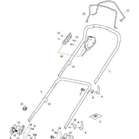 SALVAM.BATTERIA OPC+TRAZIONE C/TASTIERA ORIGINALE STIGA - 381600602/0