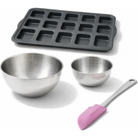 Set à pâtisserie avec 1 moule à gâteaux en silicone fibre de verre, 2 bols à mixer et 1 spatule Zenker Silicone (1/5)