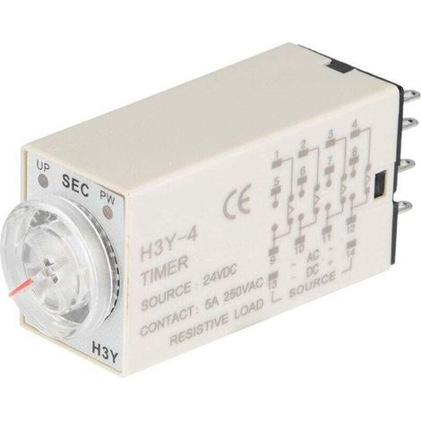 H3Y-4 Time Delay Relay Control Pointer Delay Timer 14 Pin 24V DC (30S) (1/4)