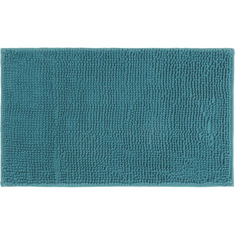 Douceur d'Intérieur, Tappeto da bagno (45 x 75 cm) Sweety Blu/Smeraldo, Microfibra