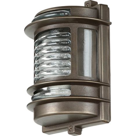 Wandlampe außen Schwarz antik Glas Messing massiv Außenleuchte Wand Haus