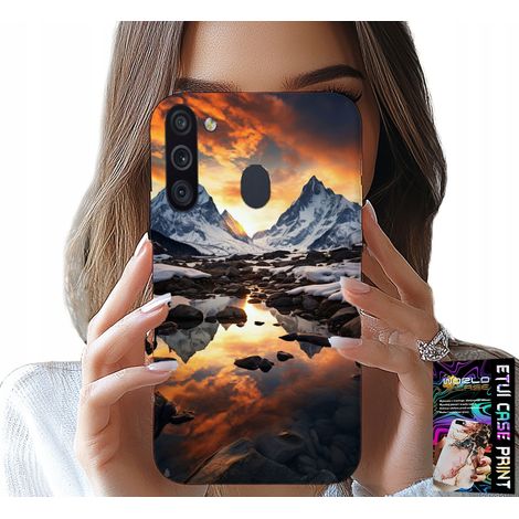 Funda para Samsung Galaxy A21 - arroyo, montañas, picos, Everest + lámina (1/5)