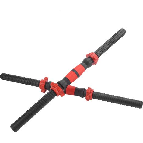 Barres d'haltères courtes de 50 cm pour musculation et fitness avec écrous de sécurité (1/5)