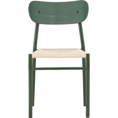 Lot de 2 chaises en bois et métal - Vert - Polly (1/5)