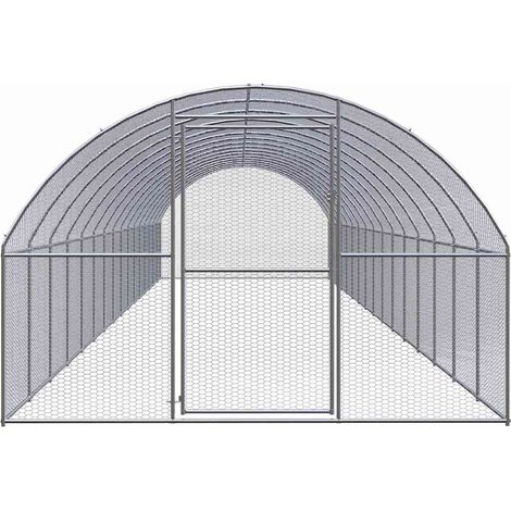 Maison Exclusive - Outdoor-Hühnerstall 3x16x2 m Verzinkter Stahl (1/5)