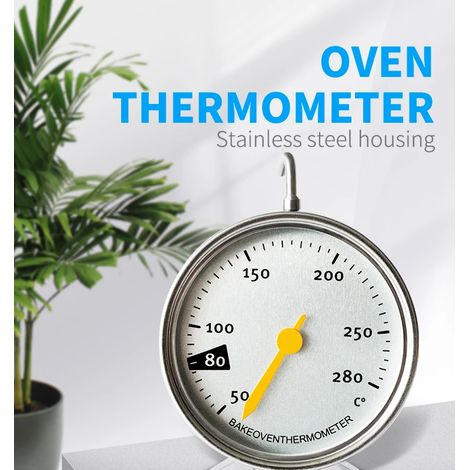 Thermomètre de barbecue LX8018 en acier inoxydable, à suspendre ou à poser, grand cadran, pour la mesure de la température des aliments sur la grille.