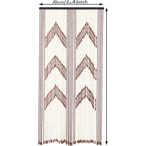 Perlenvorhang, langlebiges Bambusdesign, vielseitiger Raumteiler, Braun (1/2)