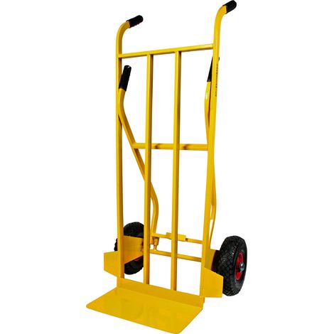 Carrello a doppia impugnatura con ruote pneumatiche