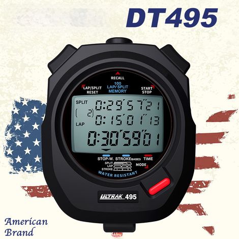 Beyamis Chronomètre électronique DT495 Dingerzhi ULTRAK Osek 100 canaux, affichage 3 lignes, pour l'entraînement en athlétisme (noir) (1/5)