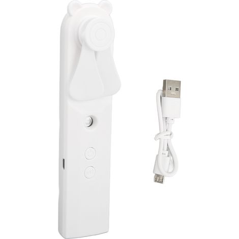 Ventilateur de Brumisation Portable Rechargeable 2 Vitesses pour Bureau Maison Voyage Blanc (1/5)