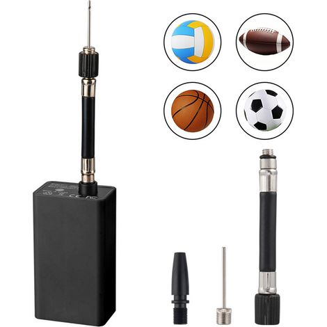 Pompe à ballon électrique portable avec écran LCD numérique pour ballons de basket-ball, de football et de volley-ball. (1/2)