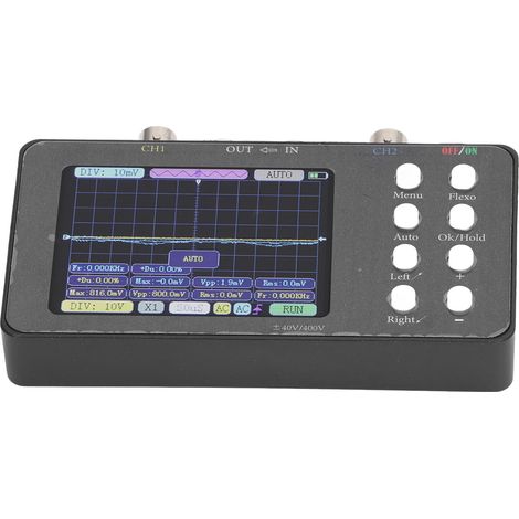 Oscilloscope numérique, générateur de signaux à 2 canaux, bande passante de 2 MHz, fréquence d'échantillonnage de 50 MHz, écran LCD rétroéclairé de 3,2 pouces (1/5)