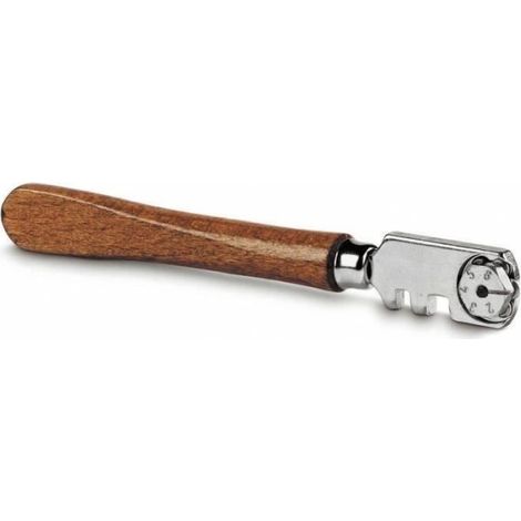 Coupe-verre traditionnel STANLEY - 6 molettes en acier - Manche en bois verni - Epaisseur de 3 a 10 mm (1/2)